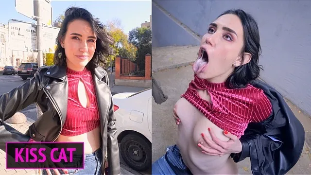 Cum on me like a Pornstar - Public Agent PickUp Student on the Street and Fucked / Kiss Cat