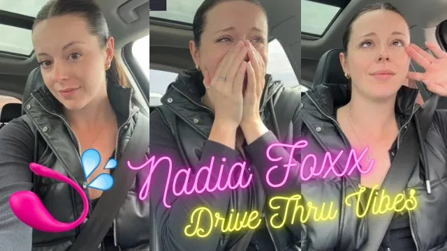 Nadia Foxx's public orgasm drive - multiple orgasms with toys and deep throat