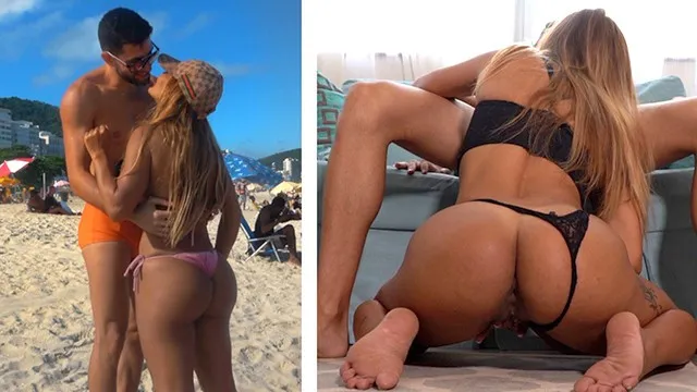Hot Brazilian MILF with Big Tits Screams with Pleasure as She Catches Gold digger Antonio Mallorca