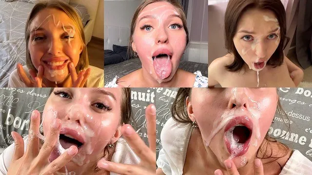 Honey Sasha's Compilation: Slow-mo cumshots and deepthroating challenges!