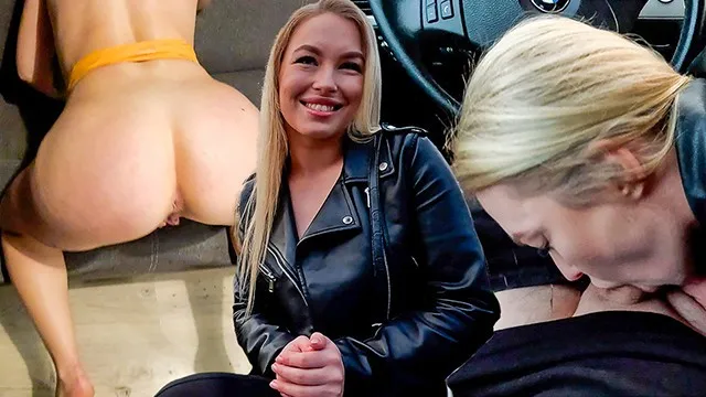 Natalie Wayne gets a wild ride with a stranger on Tinder - POV car blowjob, doggystyle, real stranger, and cum on her ass