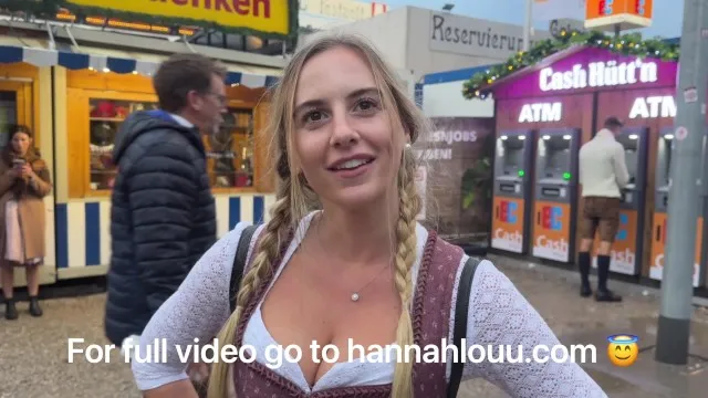 Hannah Louu gets down and dirty with a stranger in Oktoberfest - POV video