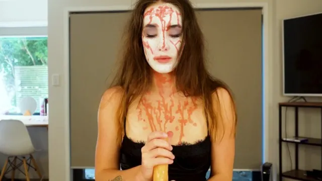 Petite brunette Cheekymz enjoys kinky solo play with 28 dildos and JOI