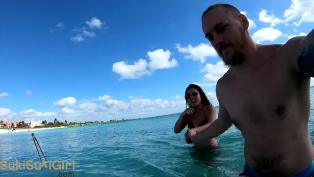 Amateur Couple PUBLIC SEX Bahamas Adventure in the Bathroom porn video by SukiSukiGirl photo picture