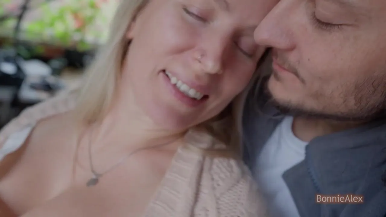 BonnieAlex's steamy doggy-style window-side quickie with her man