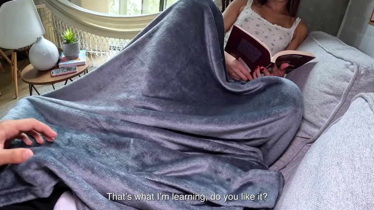 Miss Ary seduces her roomie while he's busy and gives her a good one