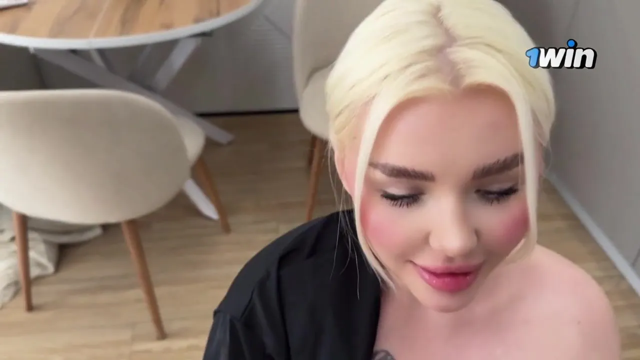 Blondessa licks my balls before taking my fiancee's big cock in her perfect pink pussy