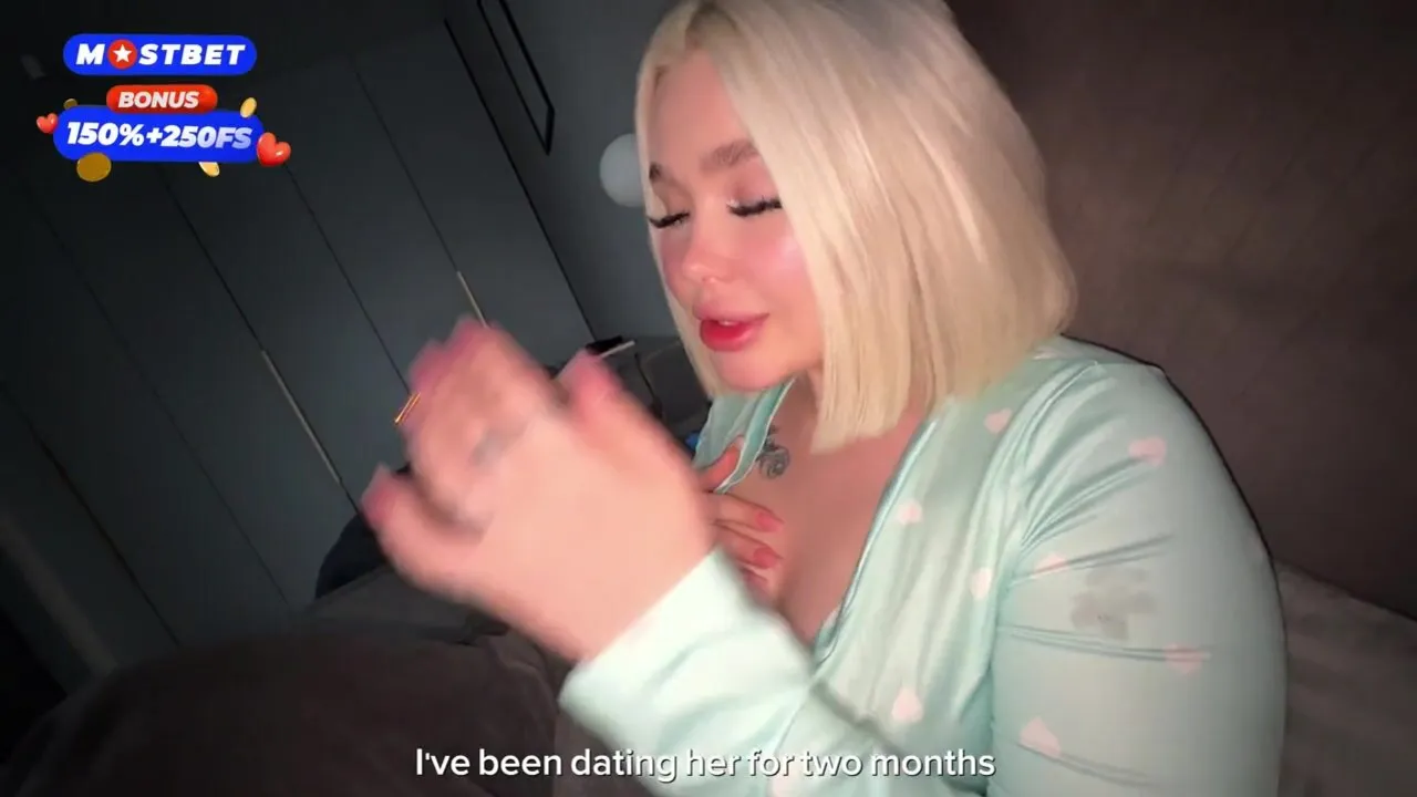 Blonde stepsister gives me a New Year's Eve surprise: Cheating on my girlfriend with my stepsister