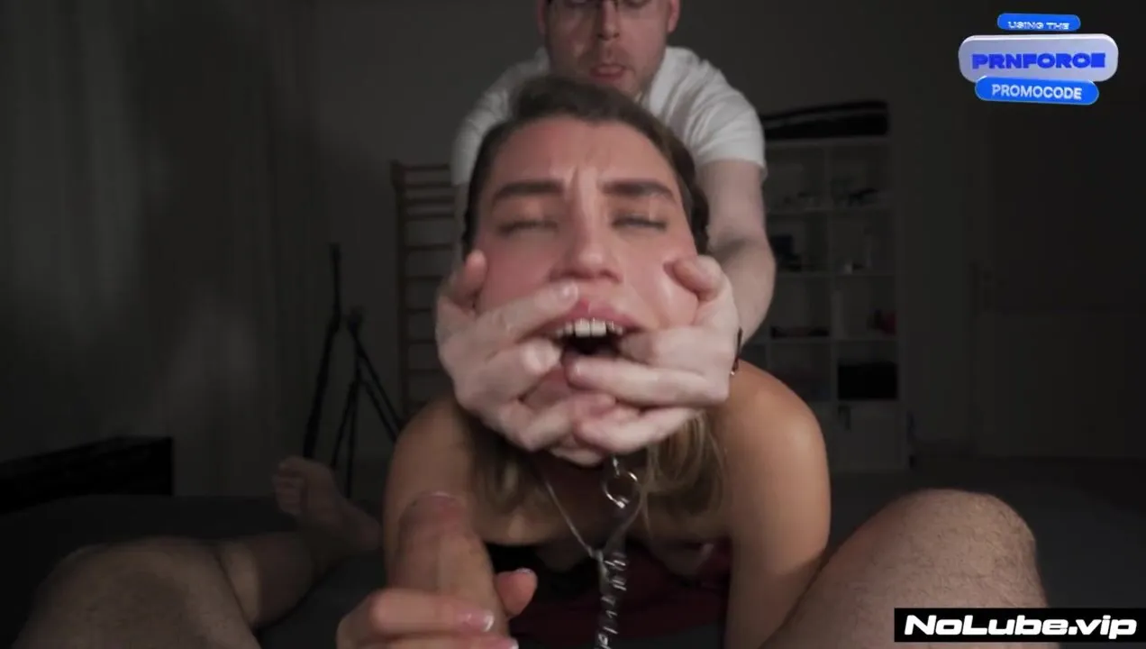 Petite Darkside gets dominated in a wild rough threesome with Tik Tok sluts