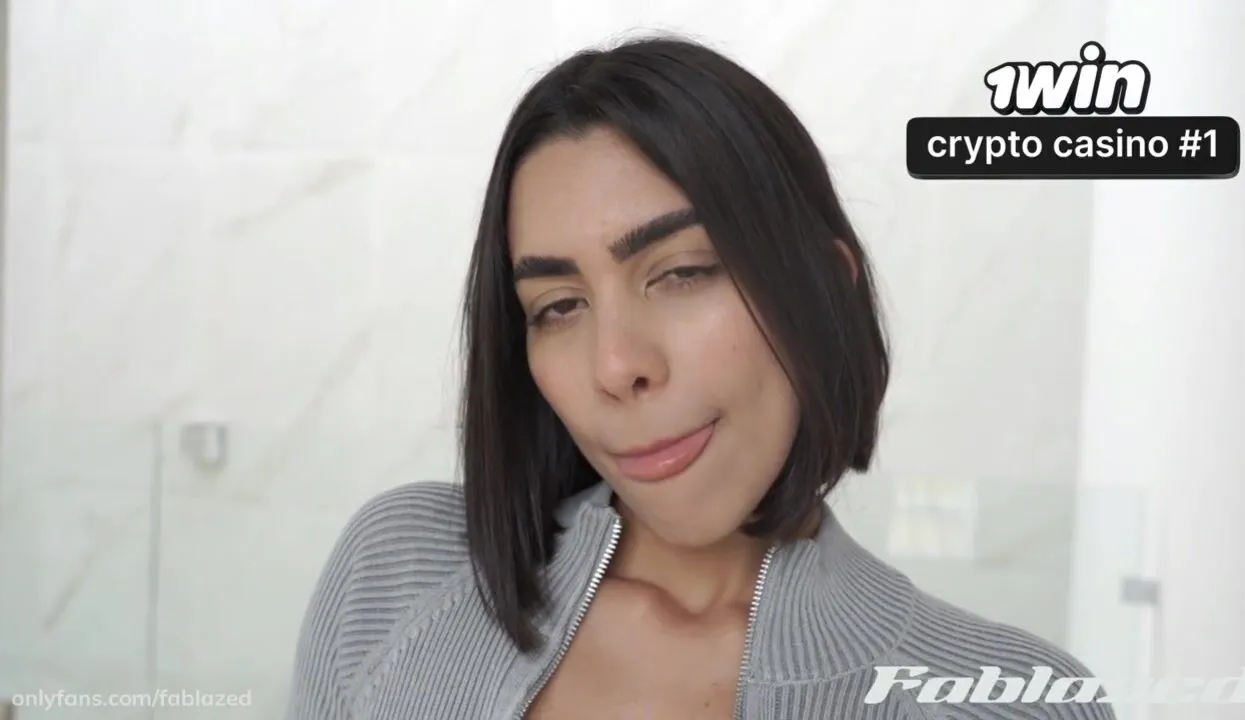 Watch how this hot Spanish babe savors her own cum while giving jerk off instructions