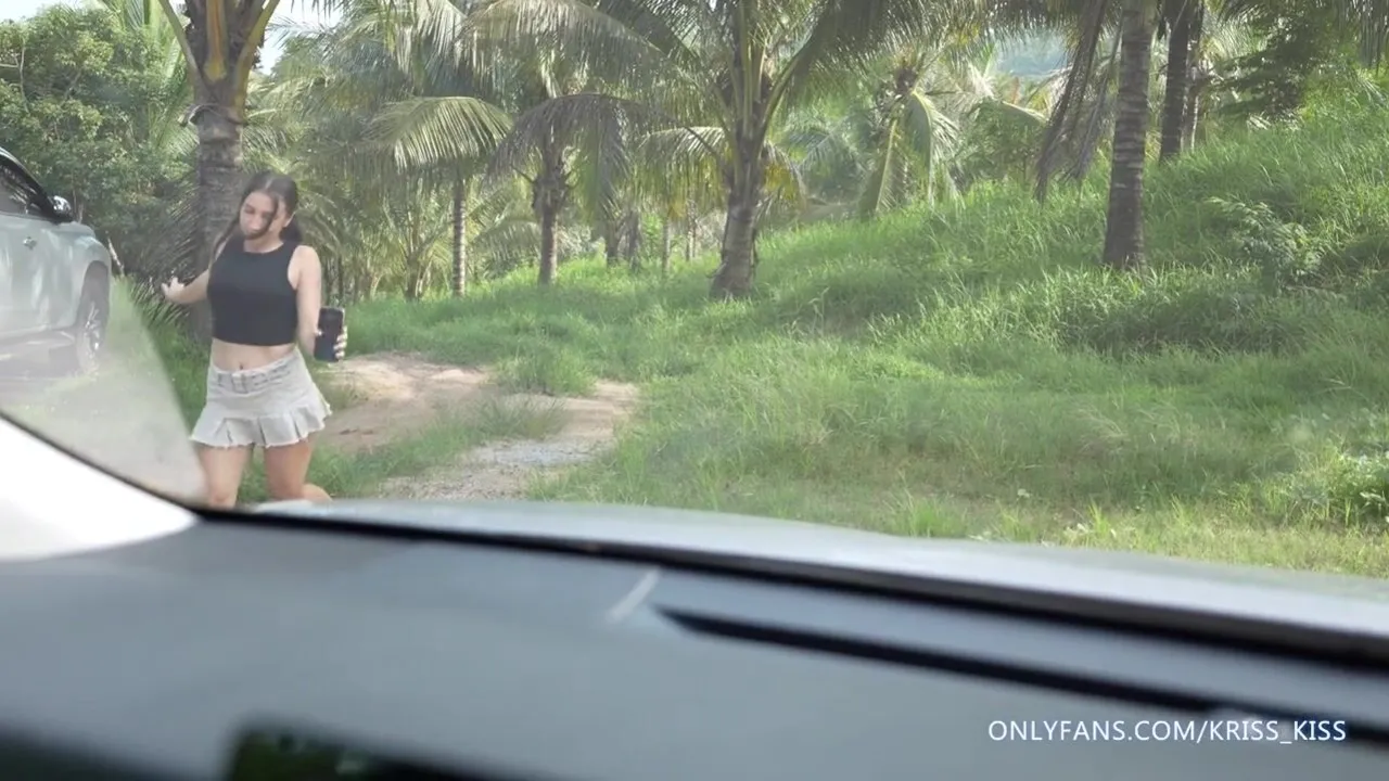 Kriss Kiss & Rico Hugi deepthroat random dude's massive cock in car