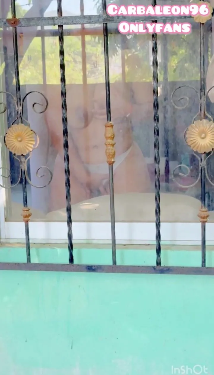 Maria Carbaleon seduces her perverted neighbor with her naked Mexican beauty and eats his wet pussy