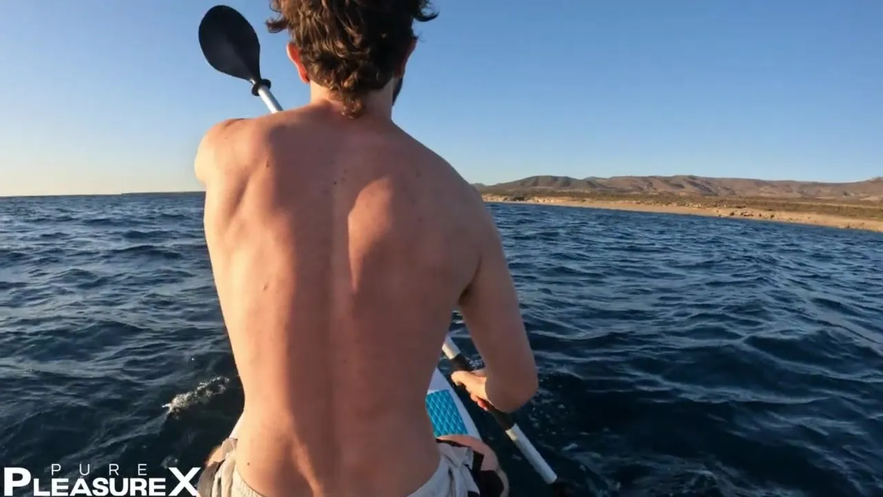 Pure Pleasure's risky cowgirl ride on a paddle-board at Sunset